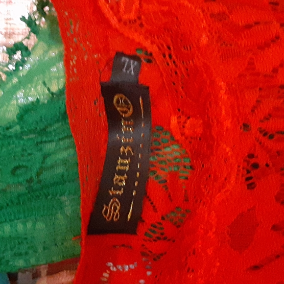 Set of two women's cocktail dresses green and red. XL - Picture 6 of 7